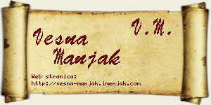 Vesna Manjak vizit kartica